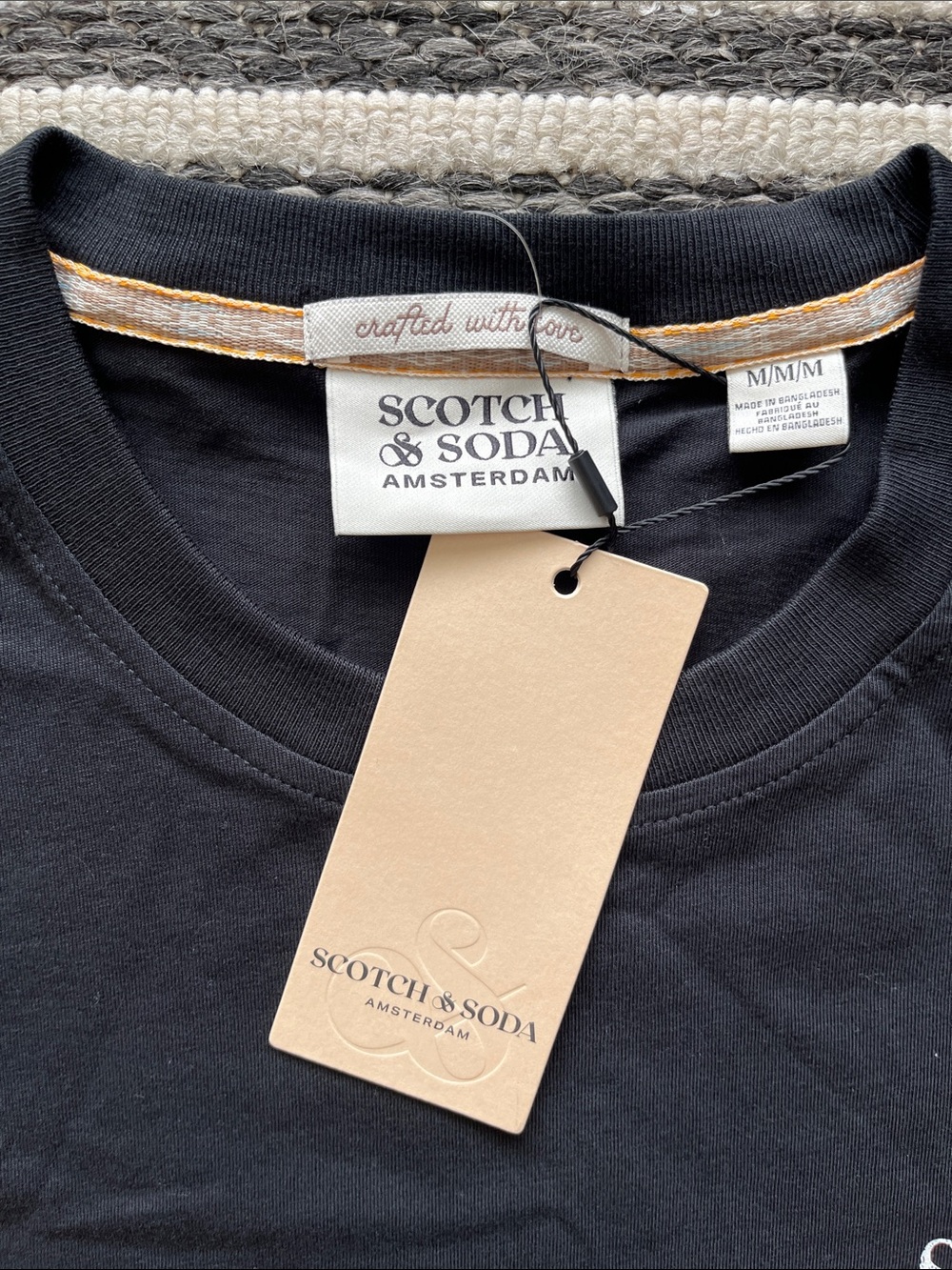 Scotch & Soda Black Short Sleeve Logo Tee